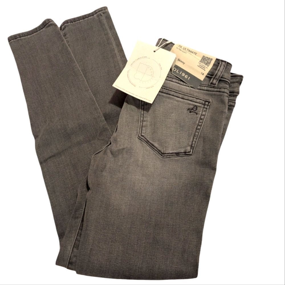 DL1961 girls gray Chloe skinny jeans size 14 nwt